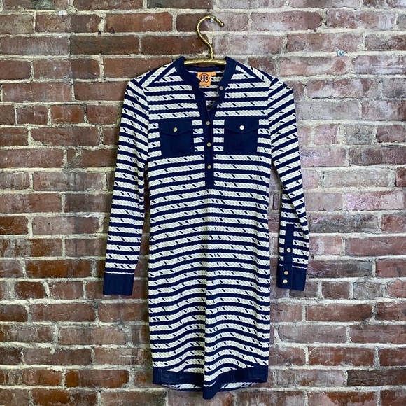 Tory Burch Dresses & Skirts - Tory Burch Nautical long sleeve rope print dress
